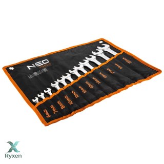 Klucze płasko-oczkowe 6-22 mm, zestaw 12 szt. NEO TOOLS