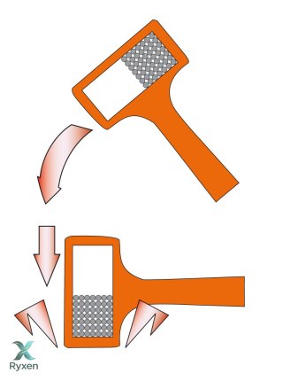 Młotek bezodrzutowy 940 g, monolityczna konstrukcja NEO TOOLS