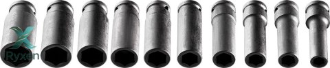 Nasadki udarowe 1/2", 10-24 mm, zestaw 10 szt., CrMo NEO TOOLS
