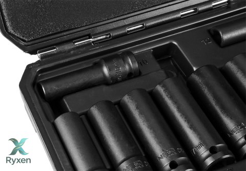 Nasadki udarowe 1/2", 10-24 mm, zestaw 10 szt., CrMo NEO TOOLS