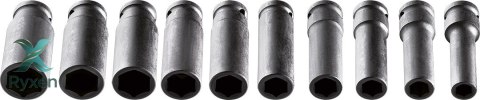 Nasadki udarowe 1/2", 10-24 mm, zestaw 10 szt., CrMo NEO TOOLS