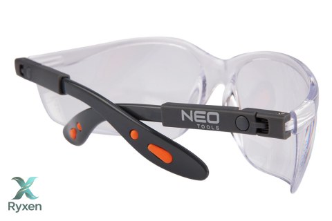 Okulary ochronne poliwęglanowe, białe soczewki NEO TOOLS