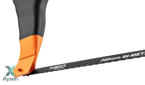 Piła do metalu heavy duty 300 mm z pojemnikiem na brzeszczoty, aluminium, dwukomponentowy uchwyt NEO TOOLS