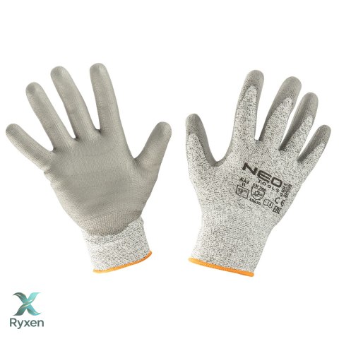 Rękawice antyprzecięciowe pokryte PU, 4X43D, rozmiar 9 NEO TOOLS