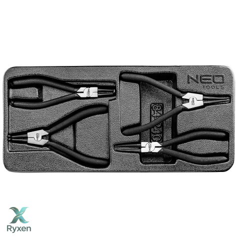 Szczypce segera do pierścieni osadczych, zestaw 4 szt. NEO TOOLS