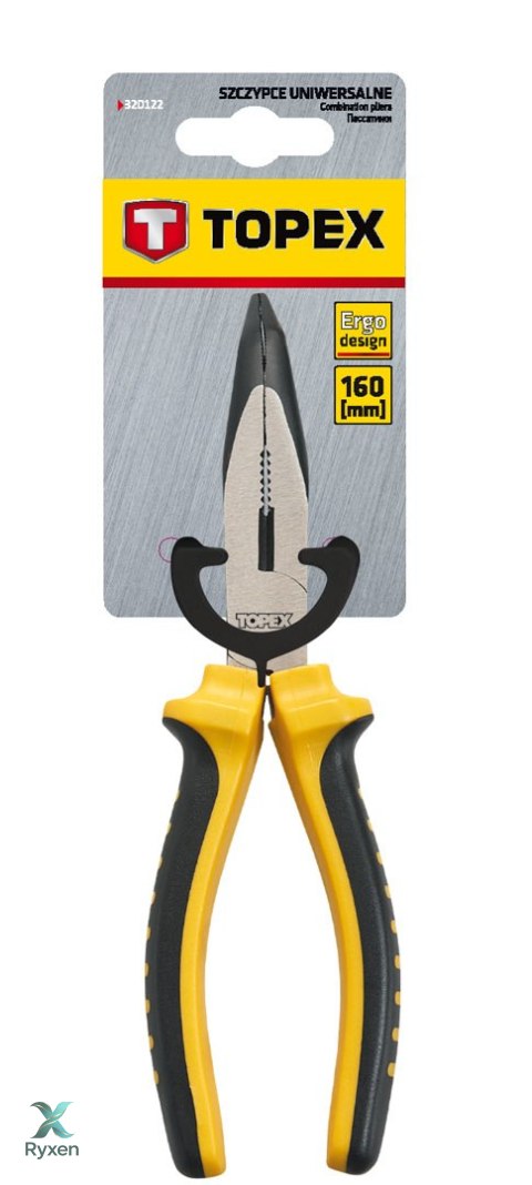 Szczypce wydłużone wygięte 160 mm TOPEX