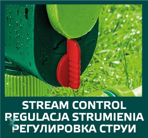 Zraszacz oscylacyjny z wielokierunkową regulacją zasięgu, powierzchnia zraszania do 208 m2 VERTO