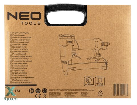 Zszywacz pneumatyczny 6-16 mm zszywki typ 80 NEO TOOLS