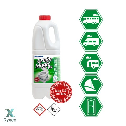 Koncentrat - Płyn 2L do toalet turystycznych GREEN MAGIC BIO Kamai Royal