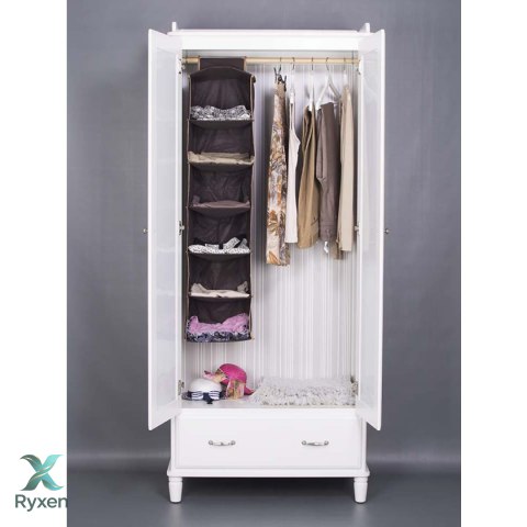 Organizer 6-częściowy 30x30x120cm wiszący do szafy BEŻOWY Aroma Smak