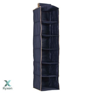 Organizer 6-częściowy 30x30x120cm wiszący do szafy NIEBIESKI Aroma Smak