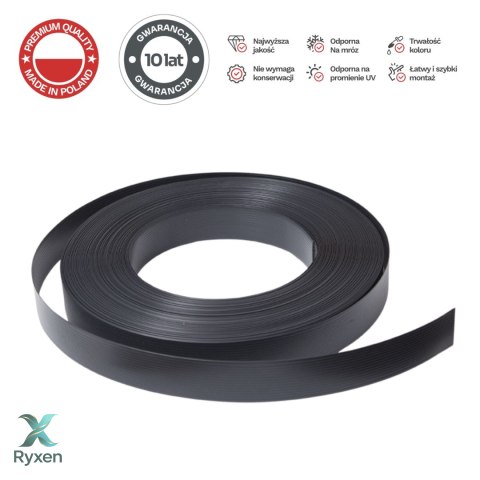 Taśma ogrodzeniowa 50mb Thermoplast® CLASSIC LINE 4,75cm GRAFIT PROTECTO