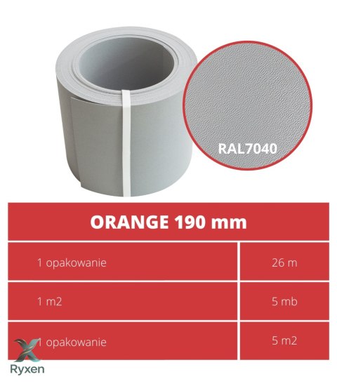 Taśma ogrodzeniowa ROLKA 26mb ORANGE 19cm PROTECTO™ SZARA PROTECTO