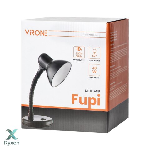 FUPI, lampa biurkowa, 40W, E27, stal + tworzywo, biała Orno