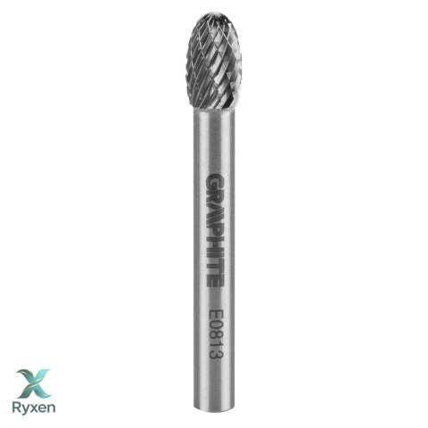 Frez do metalu HM, typ E (owalny), 8 x 13 mm, trzpień 6 x 45 mm GRAPHITE
