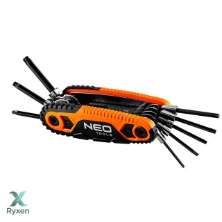 Klucze Torx z uchwytem T9, T10, T15, T20, T25, T27, T30, T40 NEO TOOLS