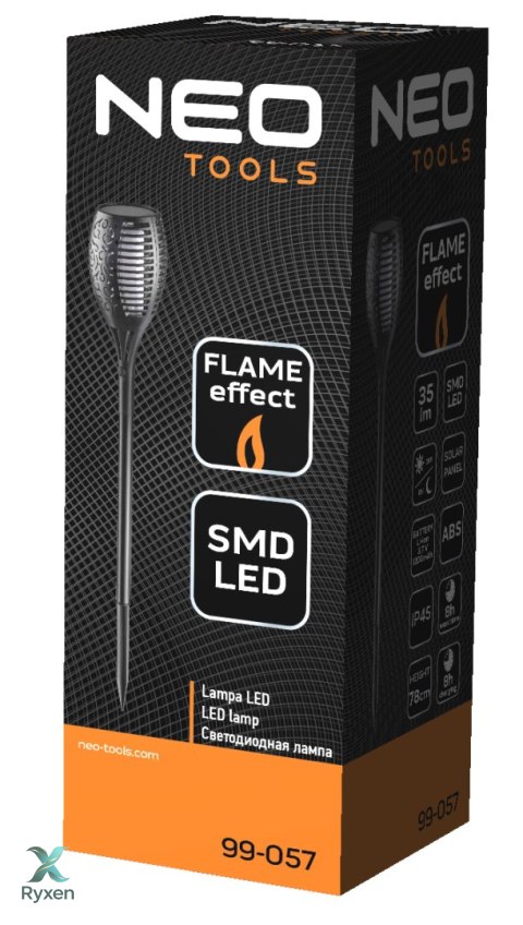 Lampa ogrodowa solarna płomień SMD wbijana NEO TOOLS