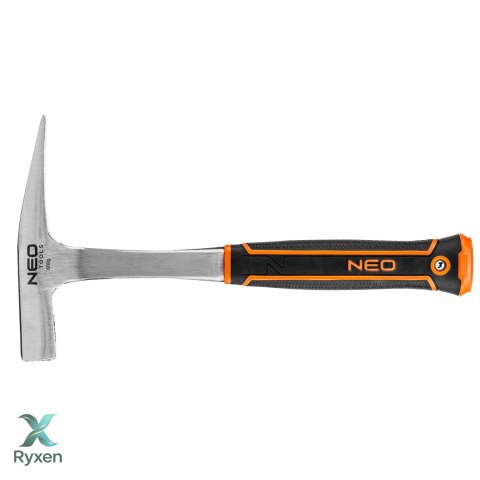 Młotek murarski (wąski, reński) 600 g, monolityczna konstrukcja NEO TOOLS