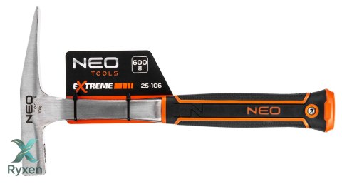 Młotek murarski (wąski, reński) 600 g, monolityczna konstrukcja NEO TOOLS