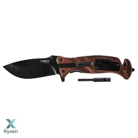 Nóż survivalowy składany  22 cm, 6 w 1 NEO TOOLS