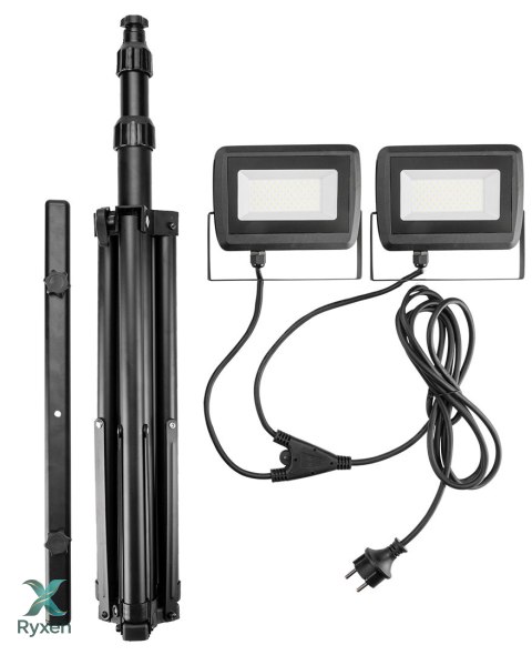 Reflektor podwójny 2x50W SMD LED 8500lm 230V na statywie 1.8m NEO TOOLS