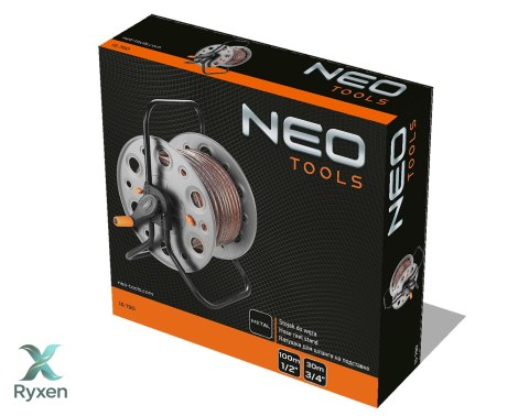 Stojak na wąż ogrodowy, metalowy, do 100 m węża 1/2" NEO TOOLS