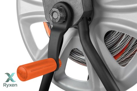 Wózek na wąż ogrodowy, metalowy, do 60 m węża 1/2", z prowadnicą węża NEO TOOLS