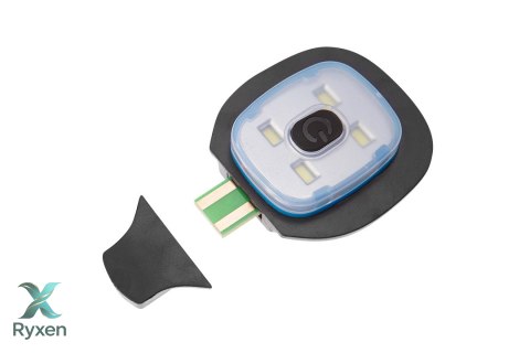 Czapka z latarką LED, czarno-szaro-pomarańczowa WARM NEO TOOLS
