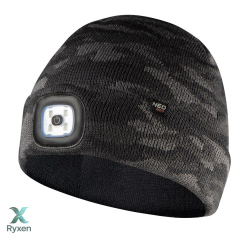 Czapka z latarką LED, dwuwarstwowa, CAMO URBAN NEO TOOLS