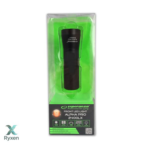 EOT057 Esperanza profesjonalna lampka rowerowa led na przód 2w1 alpha pro 2400 lx Esperanza