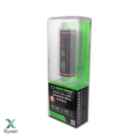 EOT058 Esperanza profesjonalna lampka rowerowa led na przód 2w1 gamma pro 2100 lx Esperanza