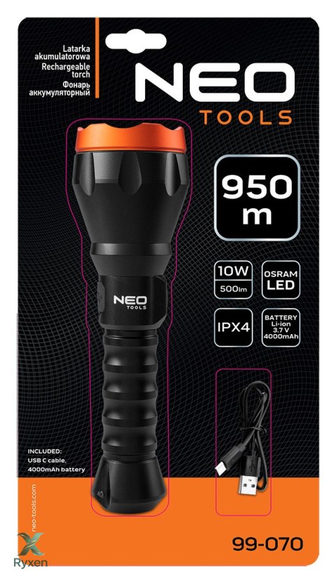 Latarka akumulatorowa USB C 500 lm Osram LED NEO TOOLS