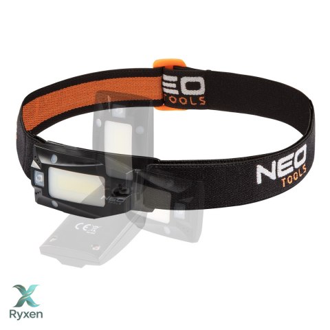 Latarka czołowa akumulatorowa USB 180 lm COB LED + czujnik ruchu NEO TOOLS