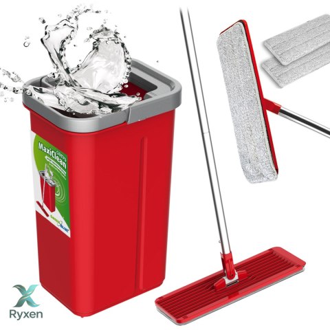 Mop płaski z wiadrem i wyciskaczem GreenBlue, dwa wkłady microfibra HQ, pojemność 5,7L, MaxiClean GB870 GreenBlue