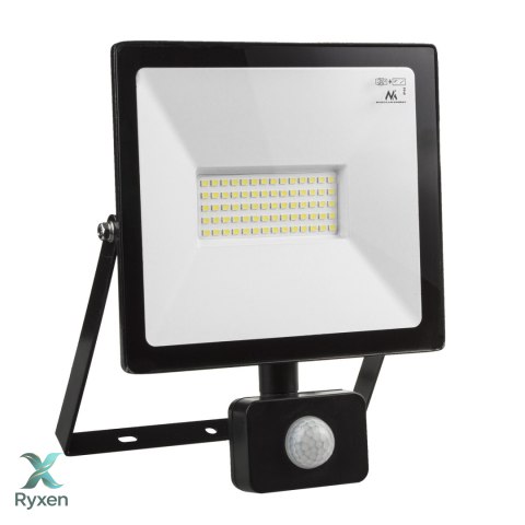 Naświetlacz LED z czujnikiem ruchu Maclean, slim 50W, 4000lm, barwa neutralna biała (4000K), IP44, MCE650 NW PIR Maclean