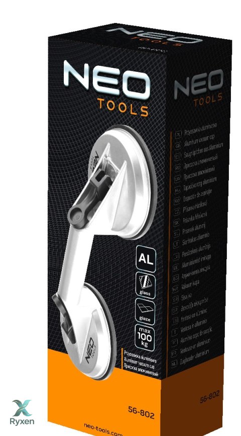 Przyssawka do szyb aluminiowa, podwójna, 100 kg NEO TOOLS