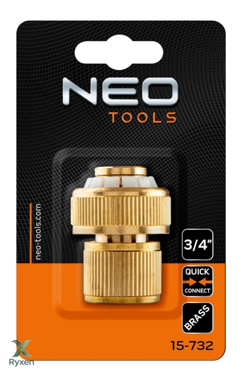 Złączka przelotowa 3/4", mosiężna NEO TOOLS