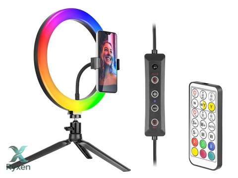Lampa pierścieniowa TRACER RGB RING 26cm ze statywem TRACER
