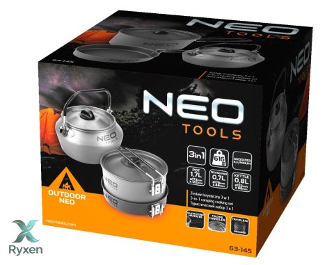 Naczynia turystyczne 3 w 1 NEO TOOLS