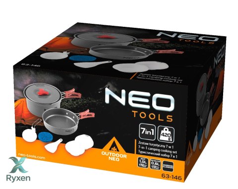 Naczynia turystyczne 7 w 1 NEO TOOLS