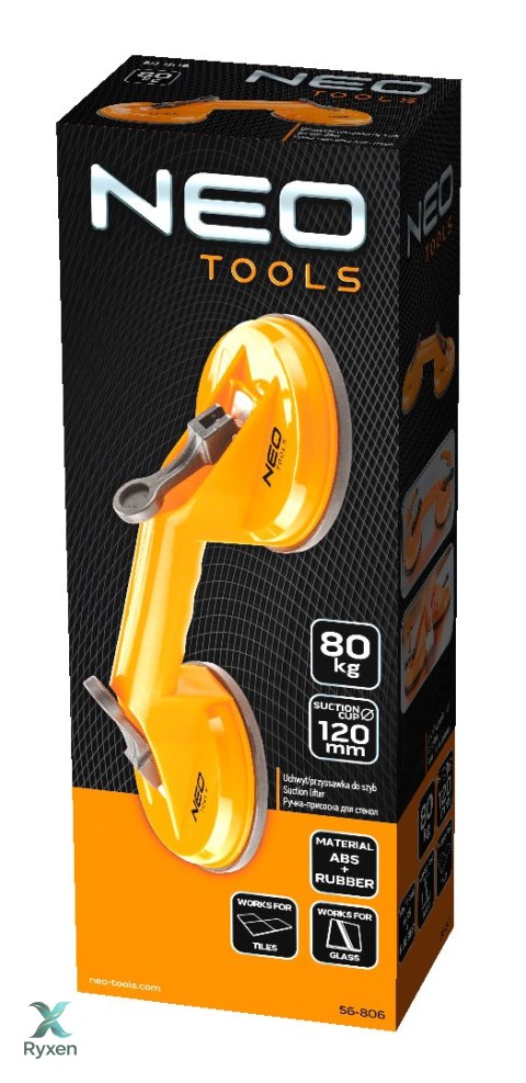 Przyssawka do szyb podwójna, 80 kg NEO TOOLS