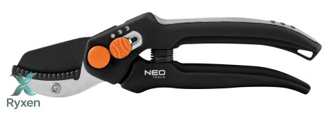 Sekator kowadełkowy 185 mm, zakres do 15 mm, regulowany rozstaw NEO TOOLS