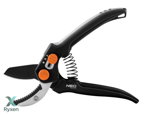 Sekator kowadełkowy 185 mm, zakres do 15 mm, regulowany rozstaw NEO TOOLS