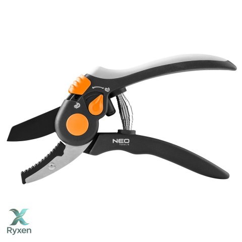 Sekator kowadełkowy 200 mm, zakres do 18 mm, regulowany rozstaw NEO TOOLS