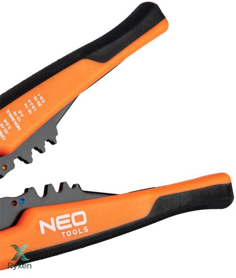 Automatyczny ściągacz izolacji 205 mm, czołowy + konektory 230 szt. NEO TOOLS