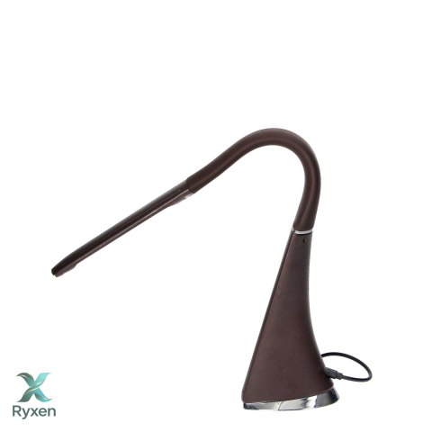 DOLOMIT LED 5W, lampka biurkowa z budzikiem, 300lm, 4000K, brązowa Orno