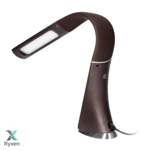DOLOMIT LED 5W, lampka biurkowa z budzikiem, 300lm, 4000K, brązowa Orno