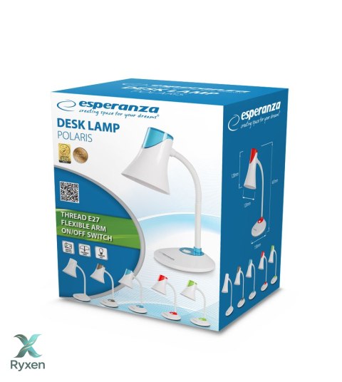 ELD111B Esperanza lampka biurkowa e27 polaris niebieska Esperanza
