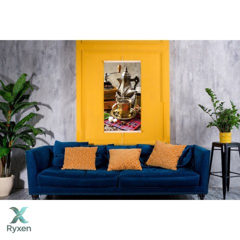 Grzejnik na podczerwień - giętki panel grzewczy 430W TRIO wzór 5 kawa, wymiary 100x57cm z regulatorem TRIO