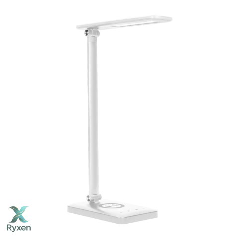 ISIYO LED 7W Lampka biurkowa z ładowarką indukcyjną i USB, 390lm, 3000-4000-6000K, zmiana temperatury barwowej i funkcja ściemni Orno